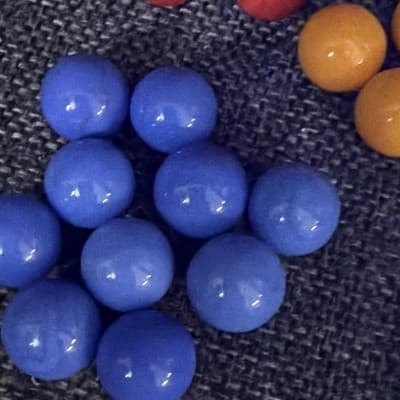 Vintage Chinese Checkers Replacement Glass Marbles 60 Solid Swirl 365 Glow - Thumbnail 13