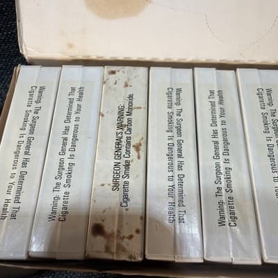Vintage Empty Philip Morris Lot Of English Ovals Cigarette Box Papers Display - Thumbnail 8