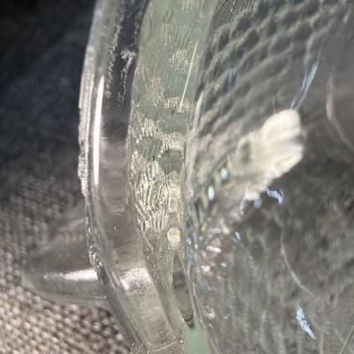 Vintage Indiana Clear Glass 7” Hen on Nest Covered Dish MCM Chipped HON - Thumbnail 3