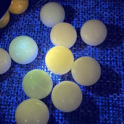 Vintage Chinese Checkers Replacement Glass Marbles 60 Solid Swirl 365 Glow - Thumbnail 19