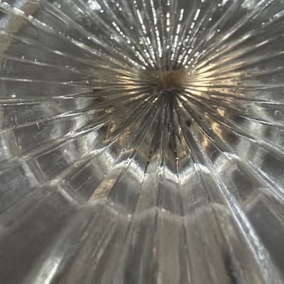 Antique Magnesium Glass Diamond Point Pedestal Dish Glows UV 365 Lavender Hue - Thumbnail 14