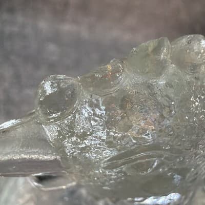 Vintage Indiana Clear Glass 7” Hen on Nest Covered Dish MCM Chipped HON - Thumbnail 2