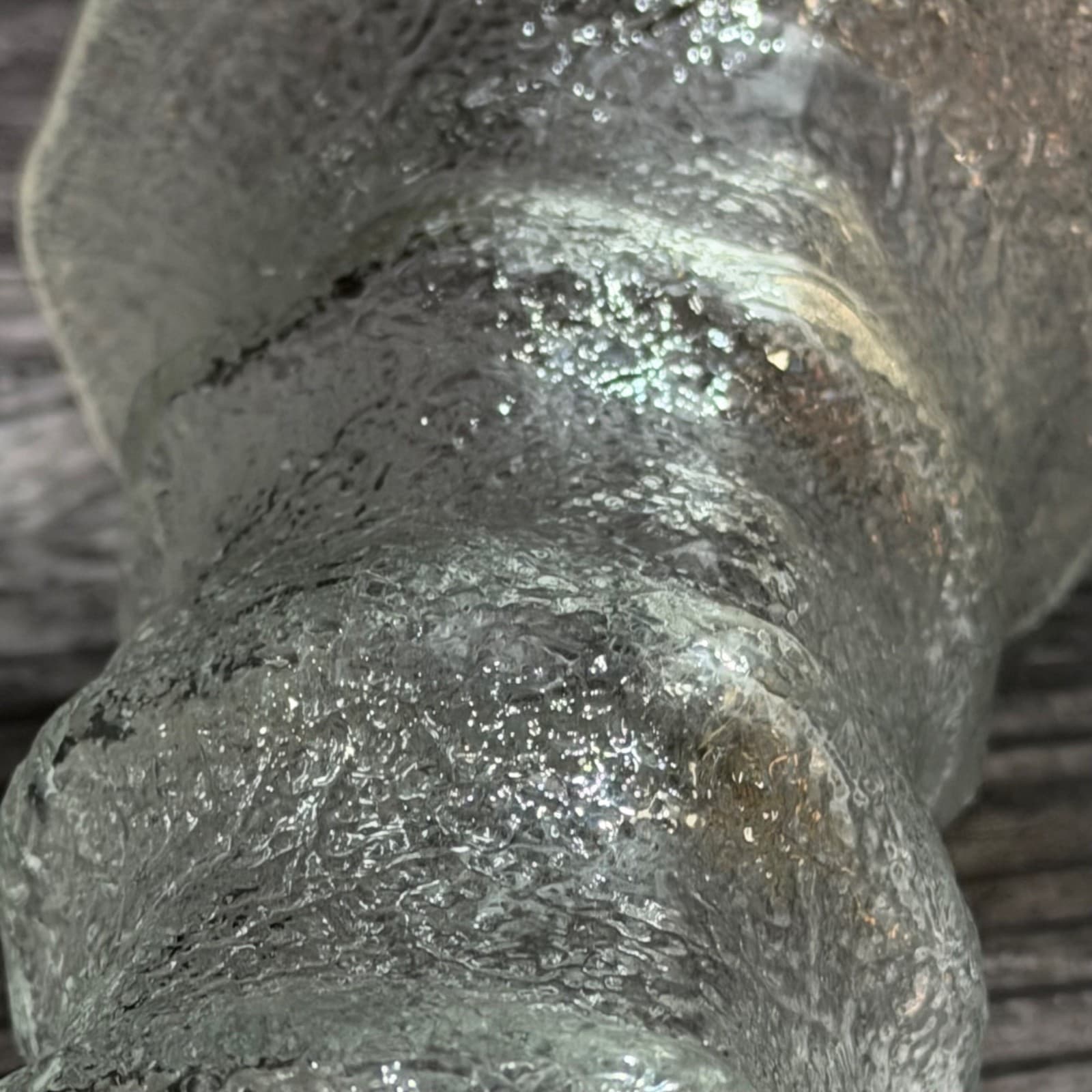 Dual Function Vase or Candlestick Set Of 4 VTG Clear Textured Glass USA c-918 - Thumbnail 5