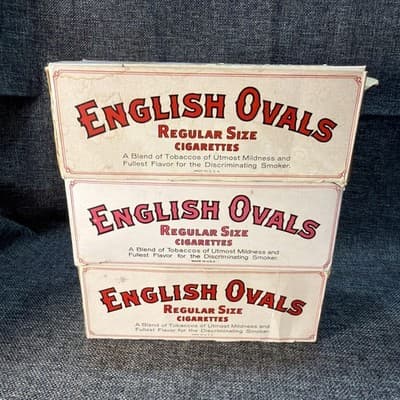 Vintage Empty Philip Morris Lot Of English Ovals Cigarette Box Papers Display - Thumbnail 12