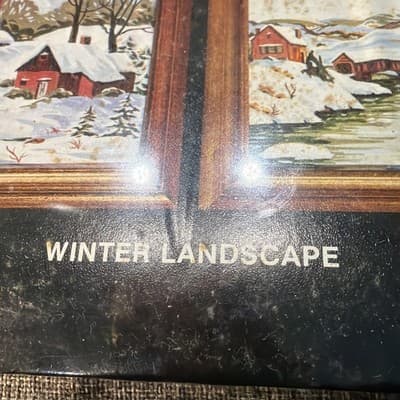 NOS Vtg 1974 Art Award Paint By Number Winter Landscape Rough Condition See Phot - Thumbnail 8