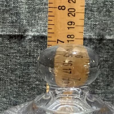 Antique Magnesium Glass Diamond Point Pedestal Dish Glows UV 365 Lavender Hue - Thumbnail 22