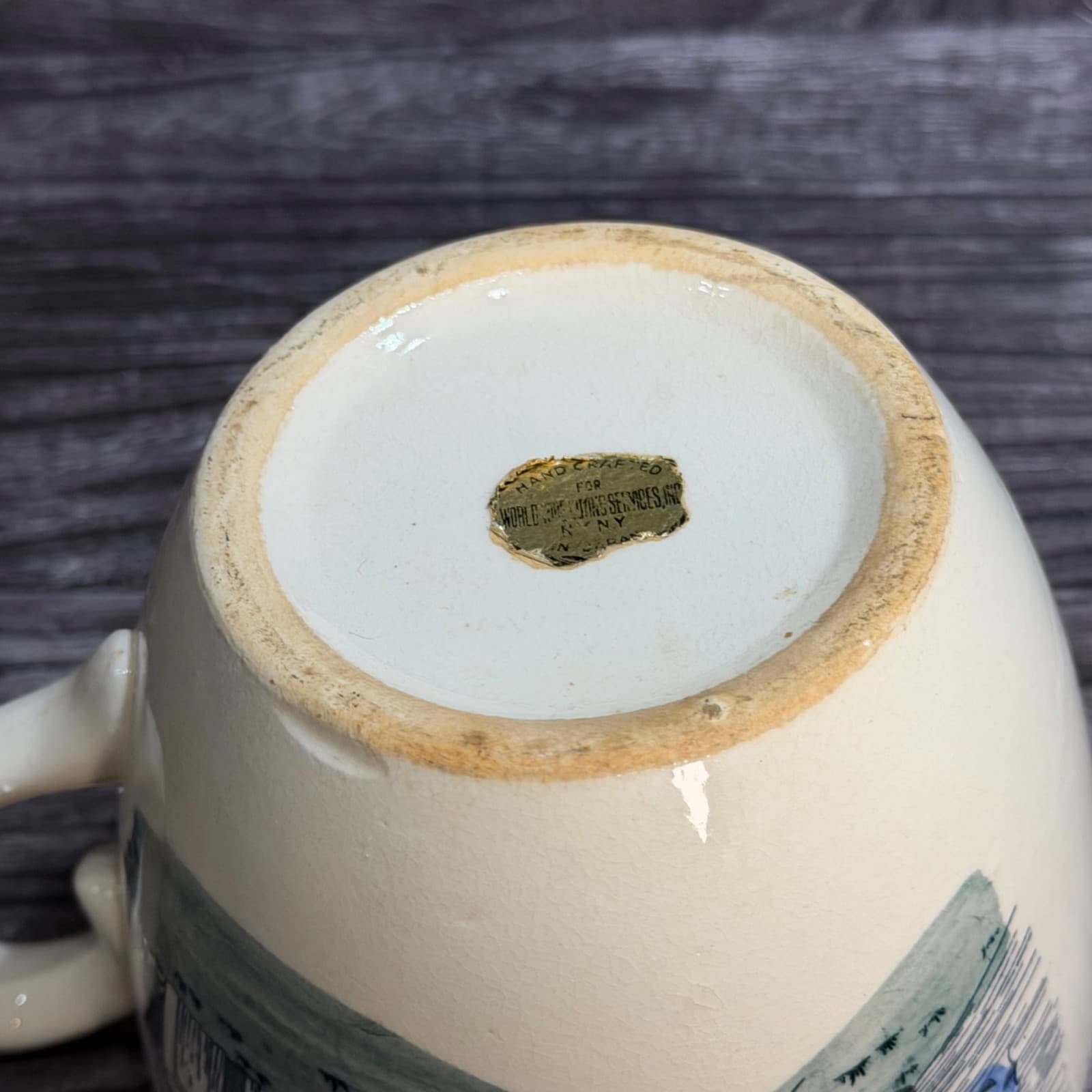 Paw Yer Coffees Ready VTG Ceramic Coffee Mug 1950s Retro Cabin Made In Japan - Thumbnail 2