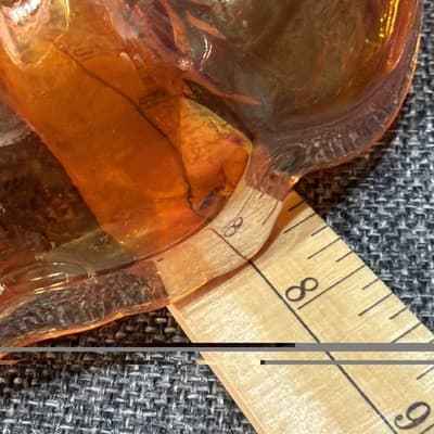 Imperial Marigold Carnival Glass Acanthus Round Bowl EAPG Swirl Early 1900’s - Thumbnail 13