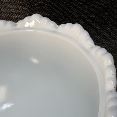 Base Only Fenton Milk Glass Hobnail Pedestal Bowl Candy Dish 6⅛” x8" Replacement - Thumbnail 3