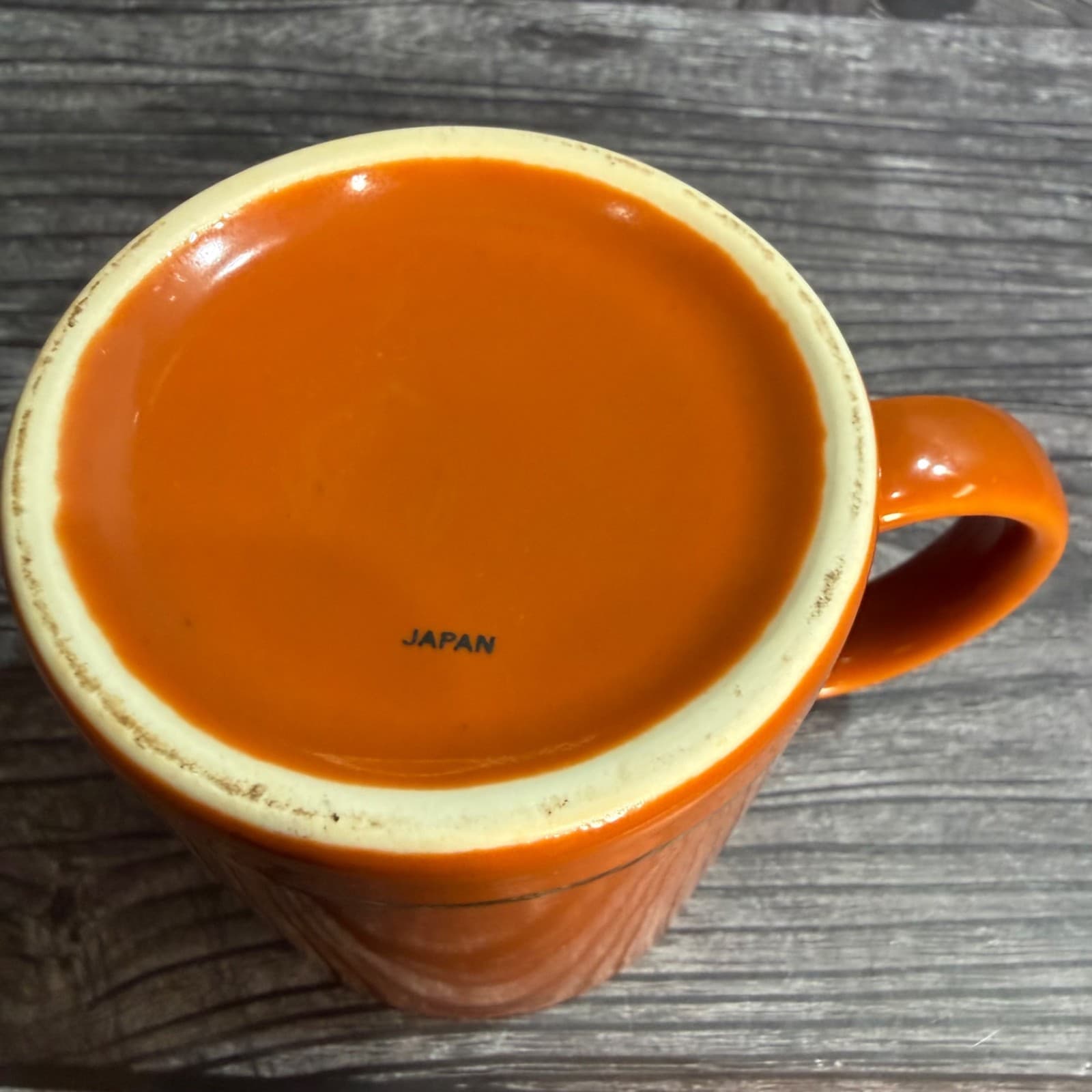 Vintage 1980s Maxwell House Decaffeinated Coffee Mug Orange Ceramic 12oz Adverti - Thumbnail 8