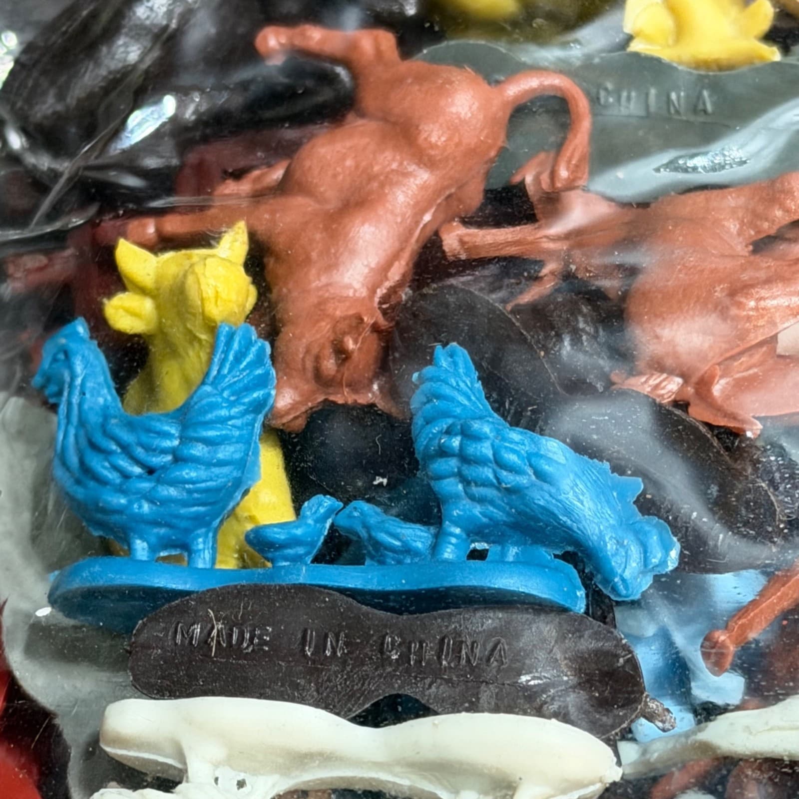 50-Piece VTG Farm Animals Playset Placo Toys Made China 1980s Plastic Miniatures - Thumbnail 13