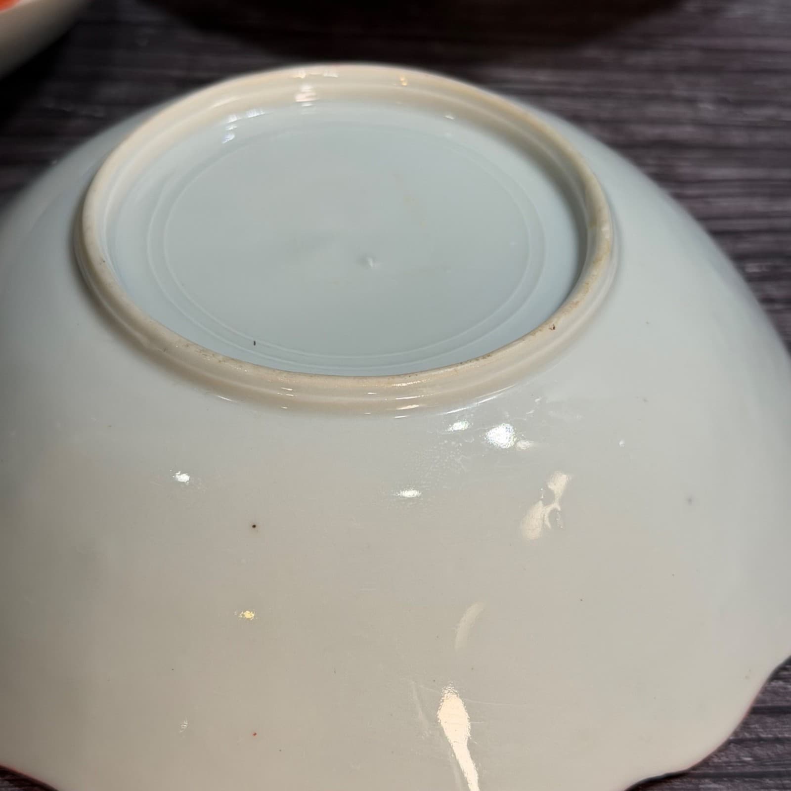 Japanese Kutani 1000 Faces Bowls Set Of 3 Hand-Painted Scalloped Edge 6" Vintage - Thumbnail 10