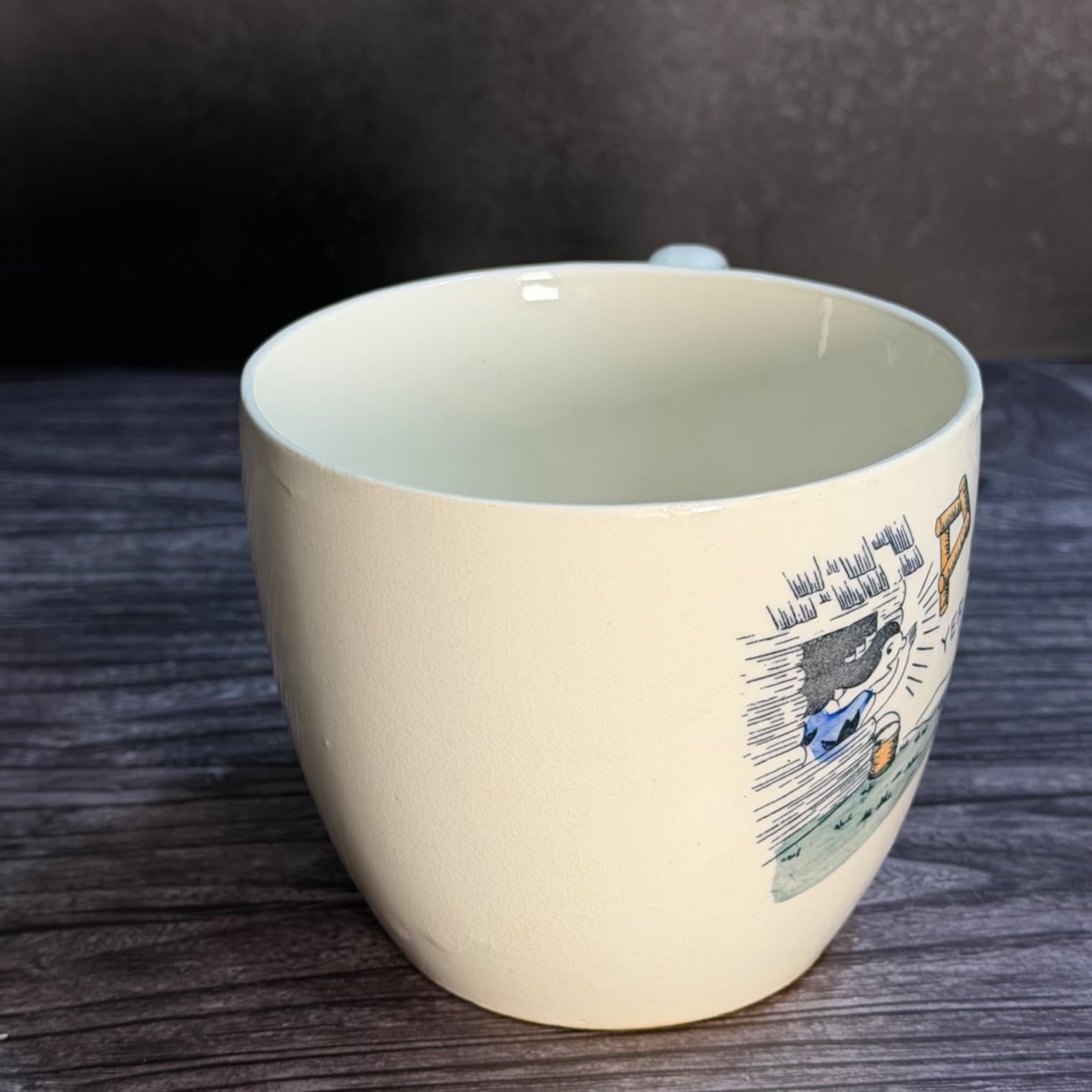 Paw Yer Coffees Ready VTG Ceramic Coffee Mug 1950s Retro Cabin Made In Japan - Thumbnail 7