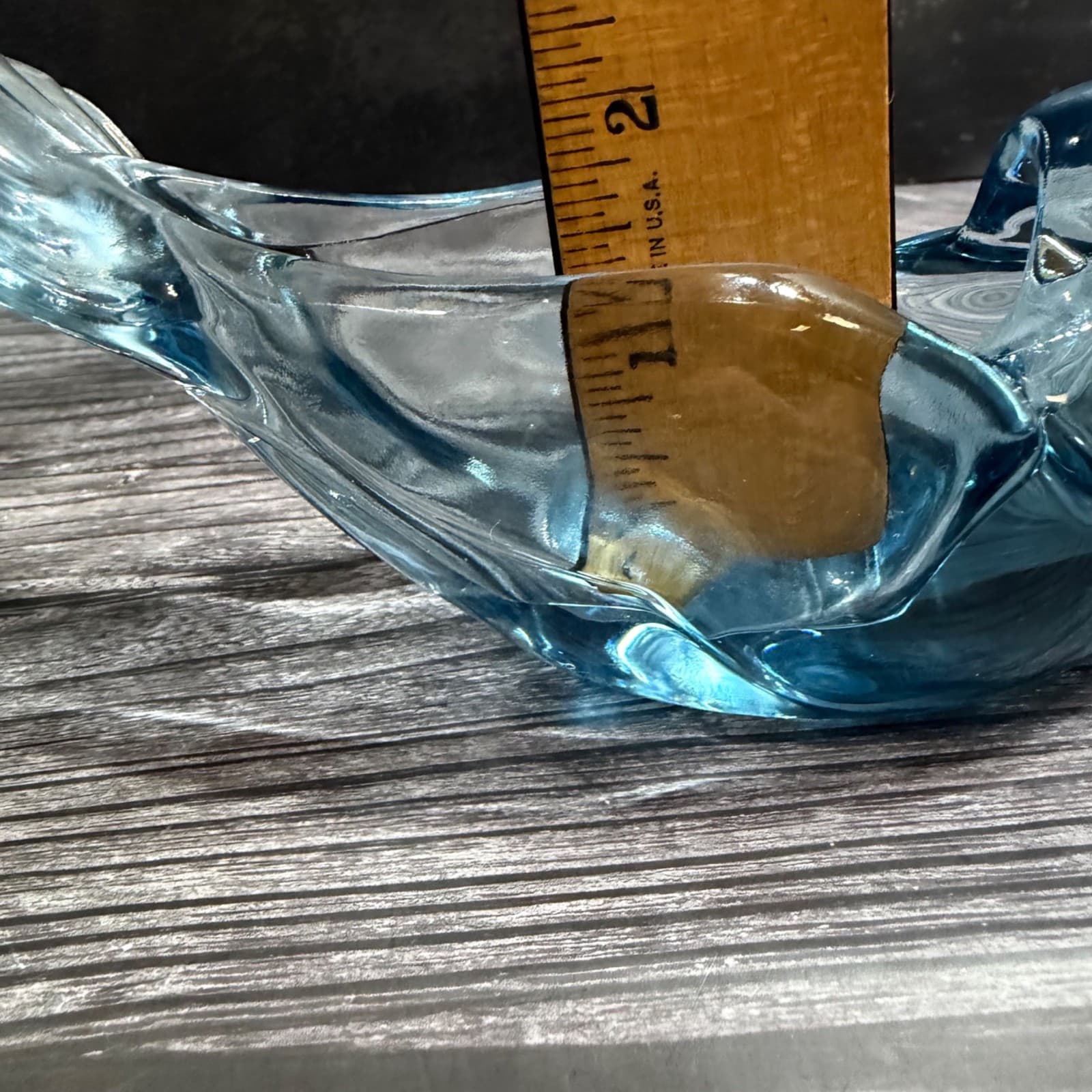 Vintage Fenton Art Glass Blue Dove Bird Votive Candle Holder Or Trinket Dish - Thumbnail 7