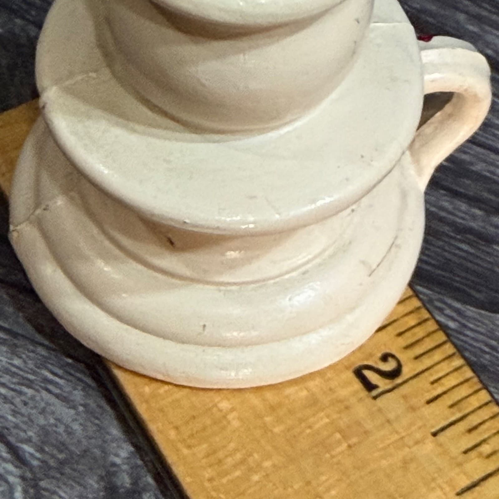 VTG Cast Metal Country Candle Salt & Pepper Shakers Hand-Painted Floral Rustic - Thumbnail 6