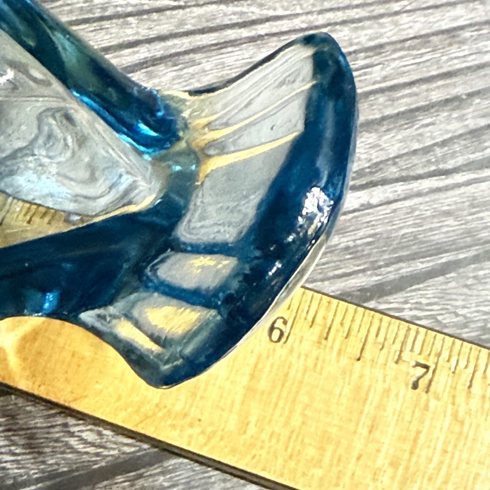 Vintage Fenton Art Glass Blue Dove Bird Votive Candle Holder Or Trinket Dish - Thumbnail 11