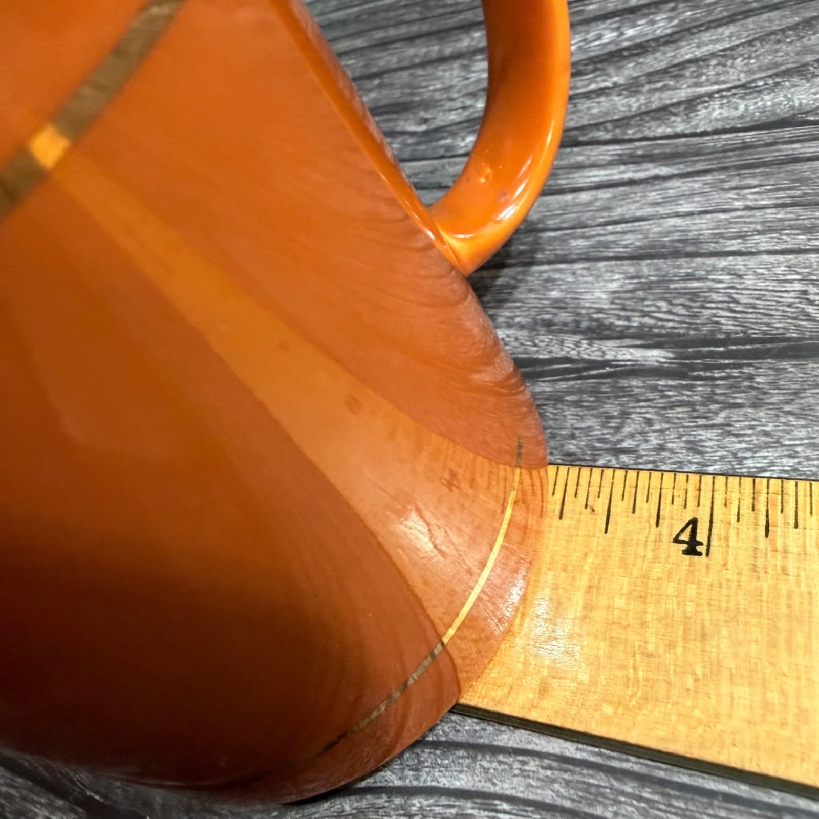 Vintage 1980s Maxwell House Decaffeinated Coffee Mug Orange Ceramic 12oz Adverti - Thumbnail 7