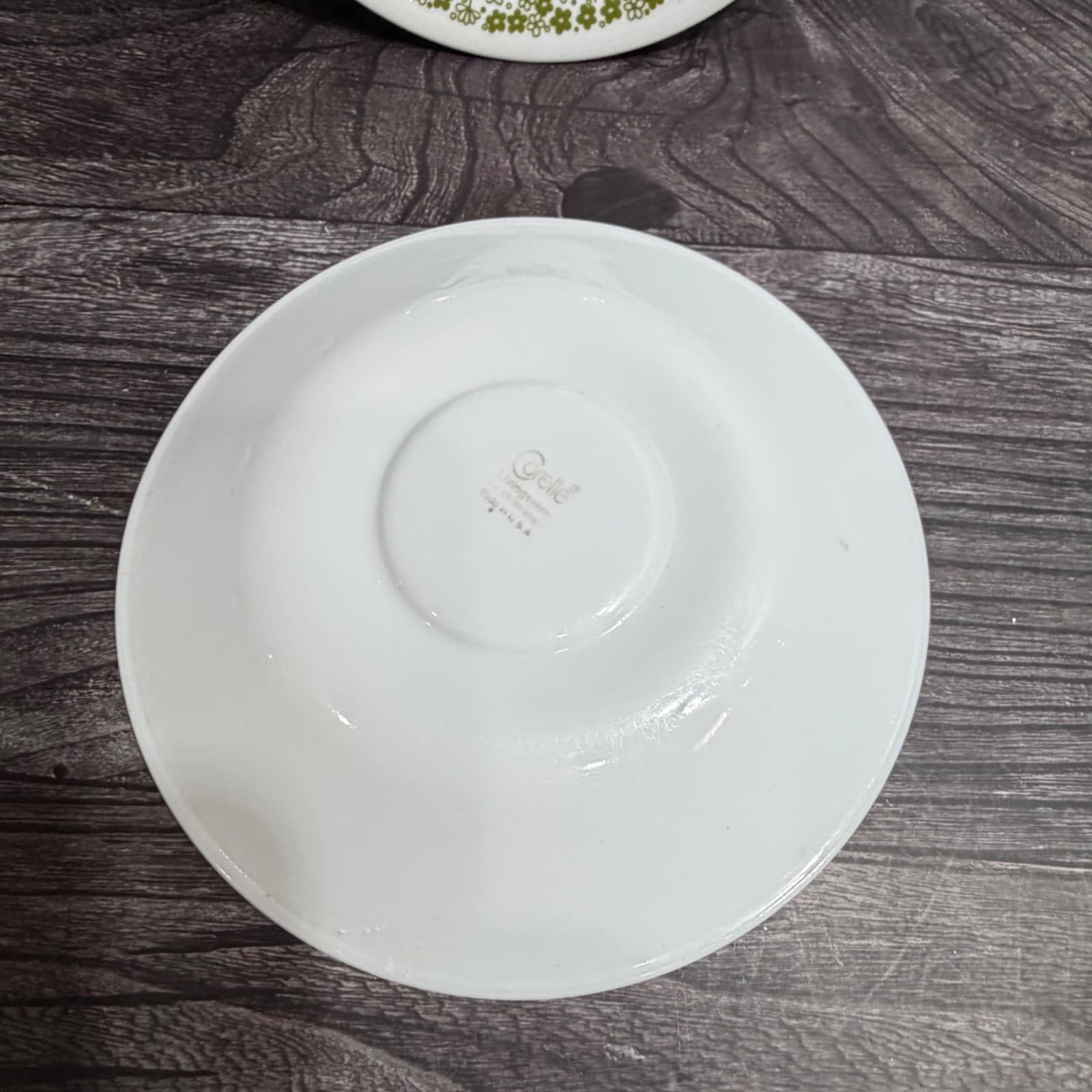 Corelle Spring Blossom Crazy Daisy Saucers Set Of 2 6.25 Inch Vintage Green Flor - Thumbnail 7