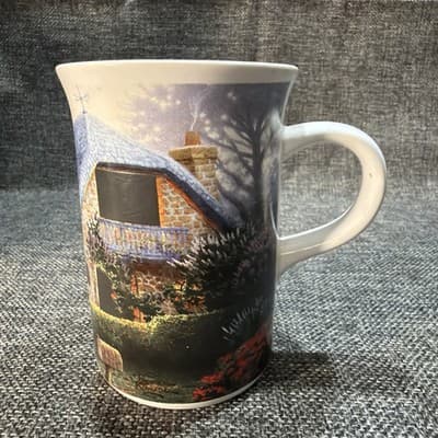 2004 Thomas Kinkade "Lilac Cottage" Coffee Mug From The Kinkade Oil Painting - Thumbnail 3