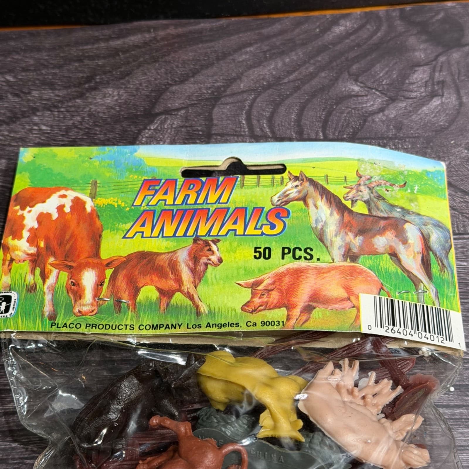 50-Piece VTG Farm Animals Playset Placo Toys Made China 1980s Plastic Miniatures - Thumbnail 9