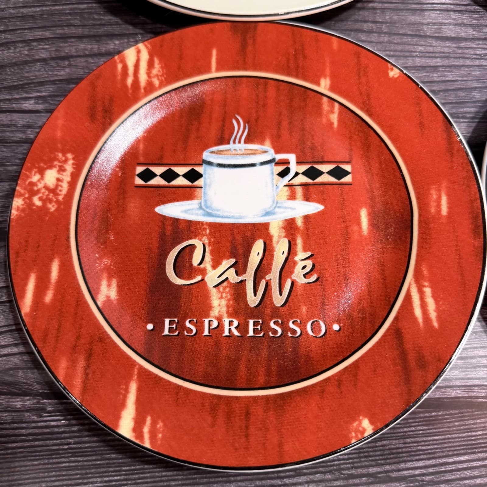 Set Of 4 Vintage Century Coffee-Themed Decorative Plates 7.5 Inches Caffe - Thumbnail 2