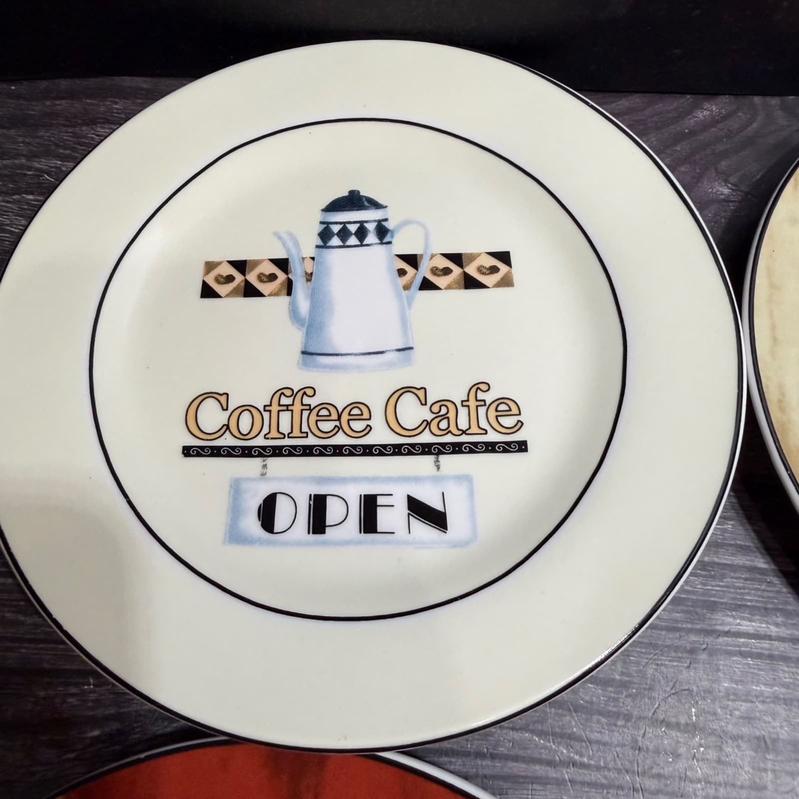 Set Of 4 Vintage Century Coffee-Themed Decorative Plates 7.5 Inches Caffe - Thumbnail 4
