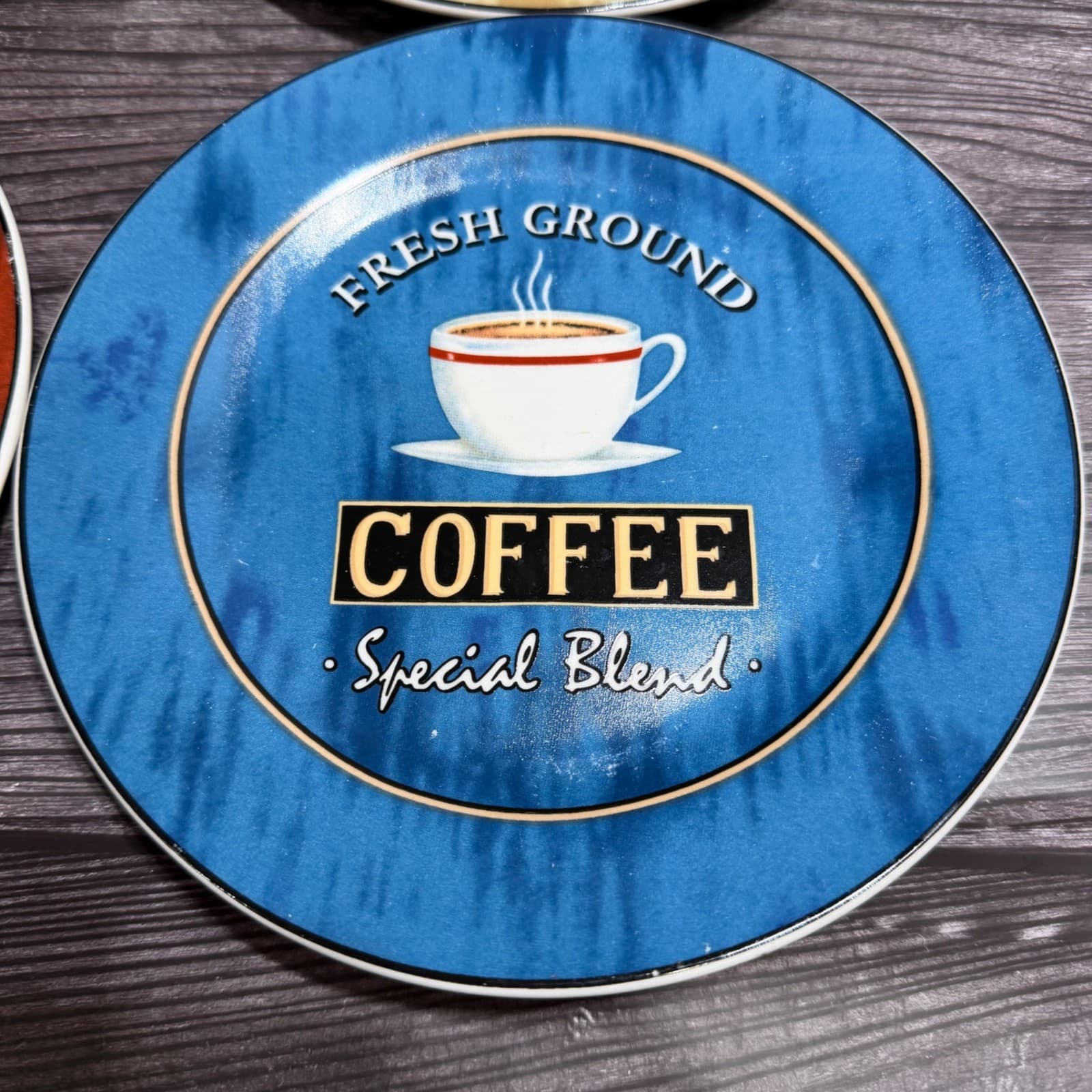 Set Of 4 Vintage Century Coffee-Themed Decorative Plates 7.5 Inches Caffe - Thumbnail 3