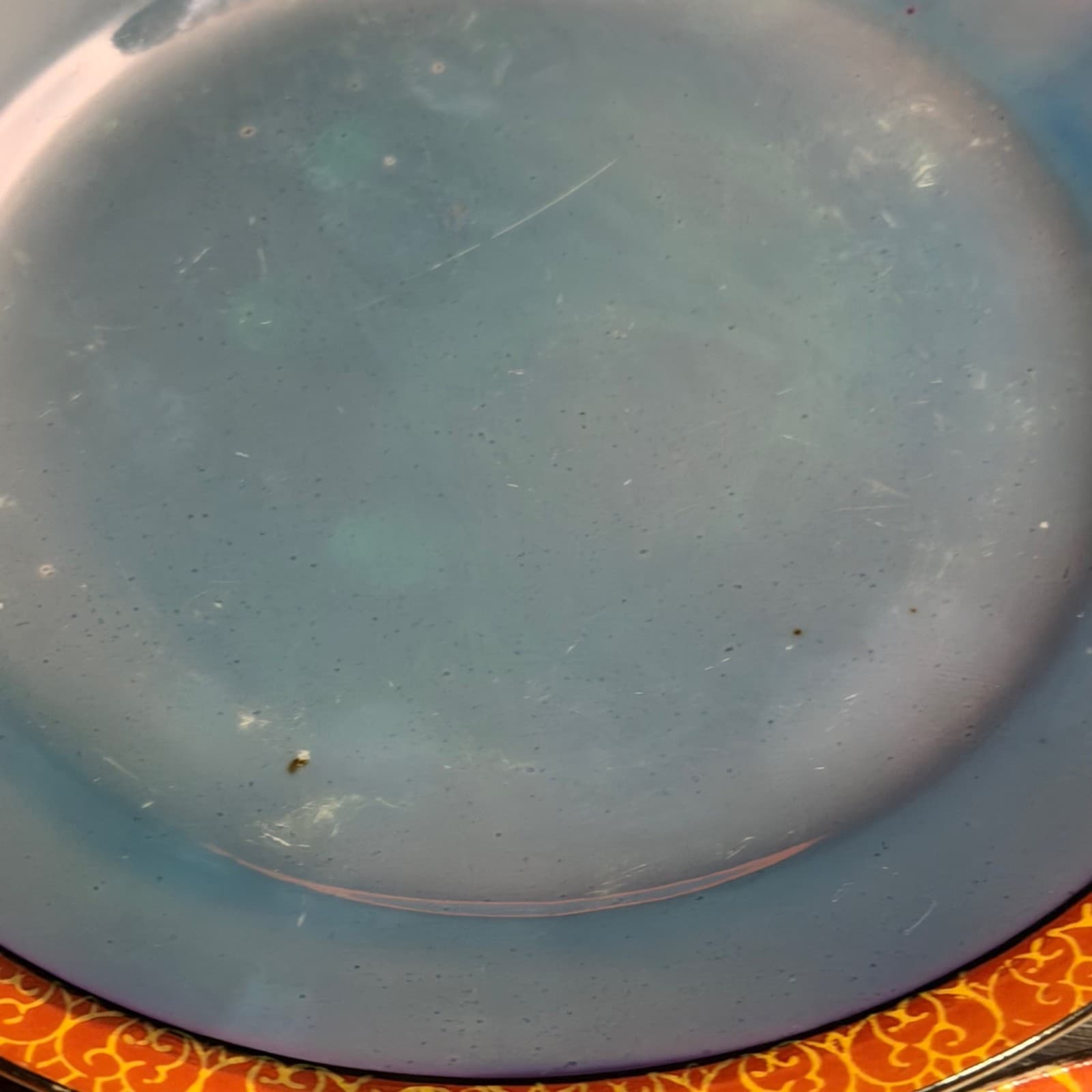 Tashiro Shoten 7.25" Dessert Or Salad Plates Hand Painted Japan Peach Blue - Thumbnail 6