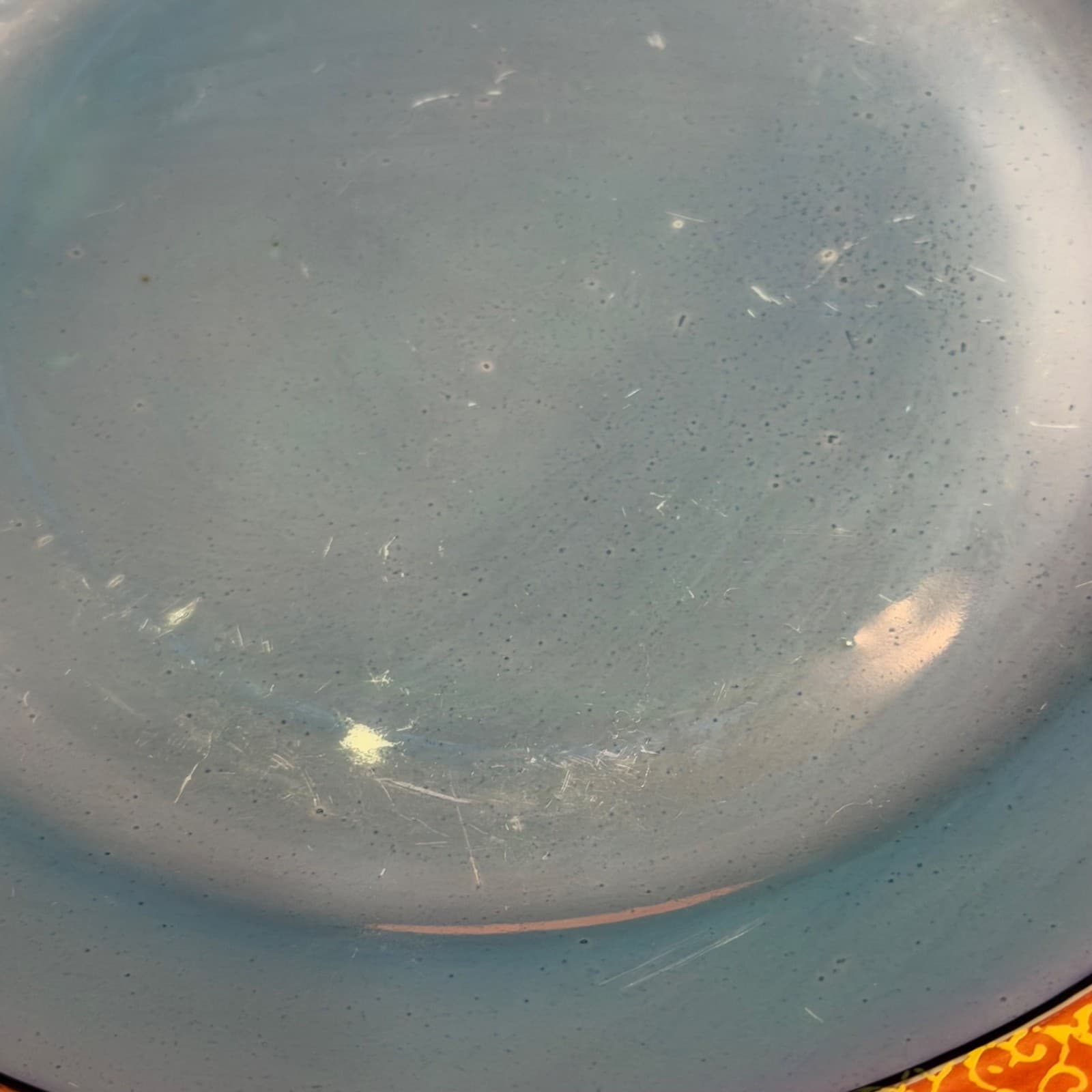 Tashiro Shoten 7.25" Dessert Or Salad Plates Hand Painted Japan Peach Blue - Thumbnail 4
