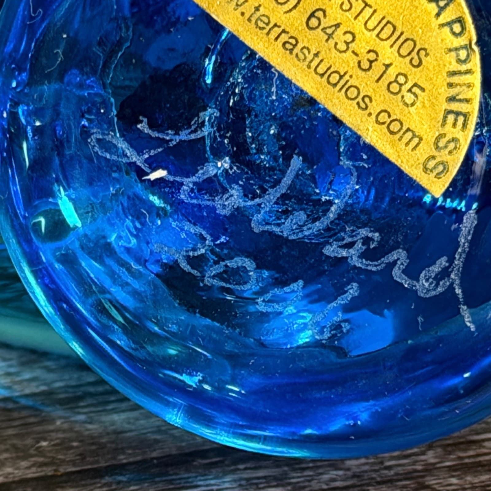 Bluebird Of Happiness Signed 2006 Hand Blown Glass Figurine By Terra Studios Vib - Thumbnail 5