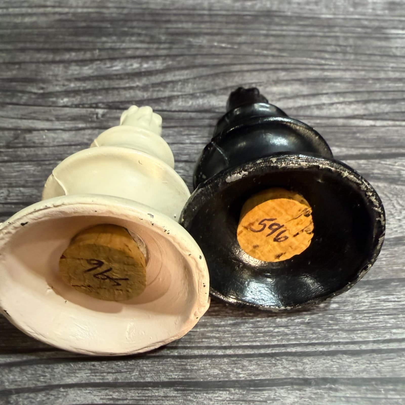 VTG Cast Metal Country Candle Salt & Pepper Shakers Hand-Painted Floral Rustic - Thumbnail 7