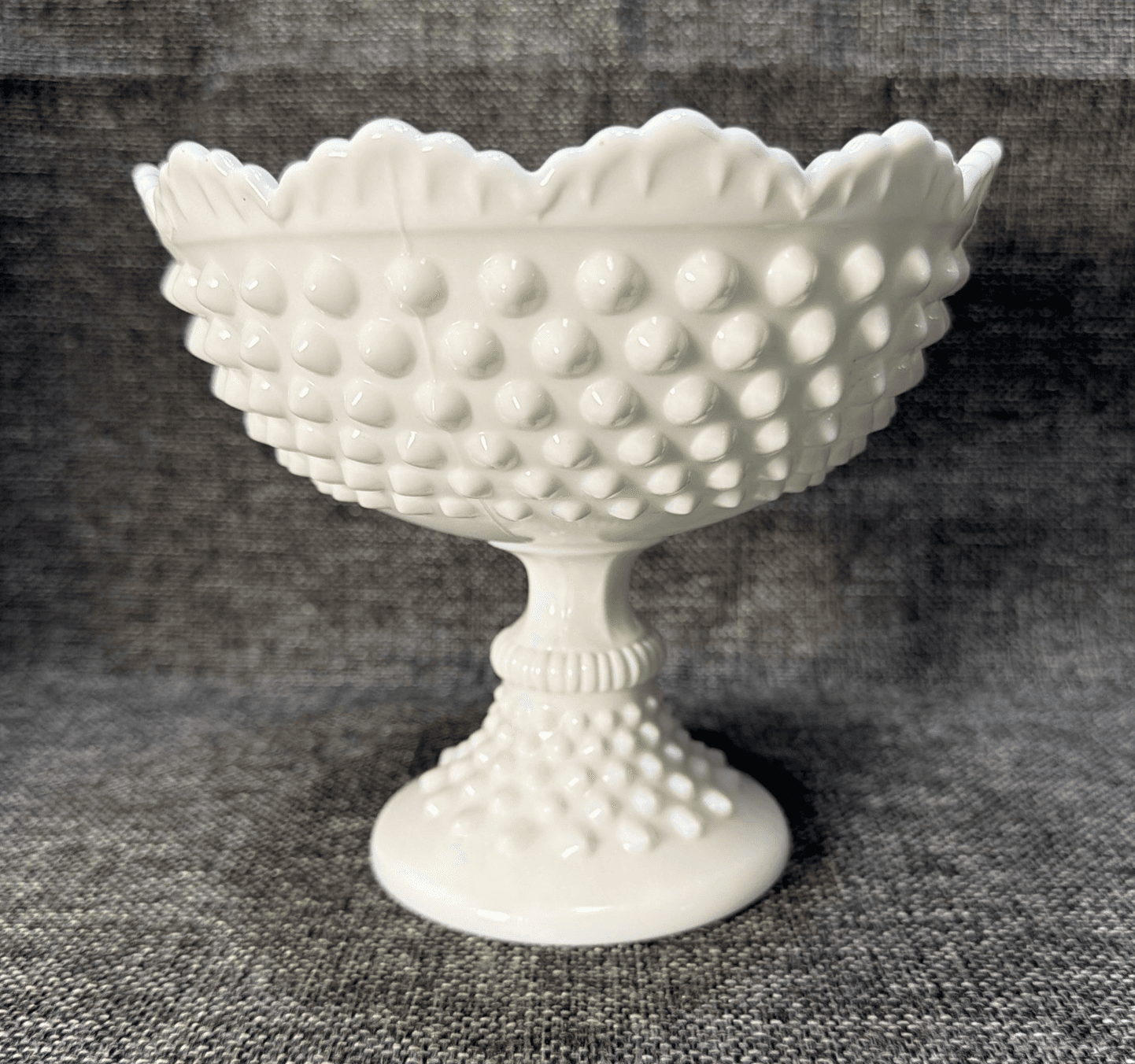 Base Only Fenton Milk Glass Hobnail Pedestal Bowl Candy Dish 6⅛” x8" Replacement