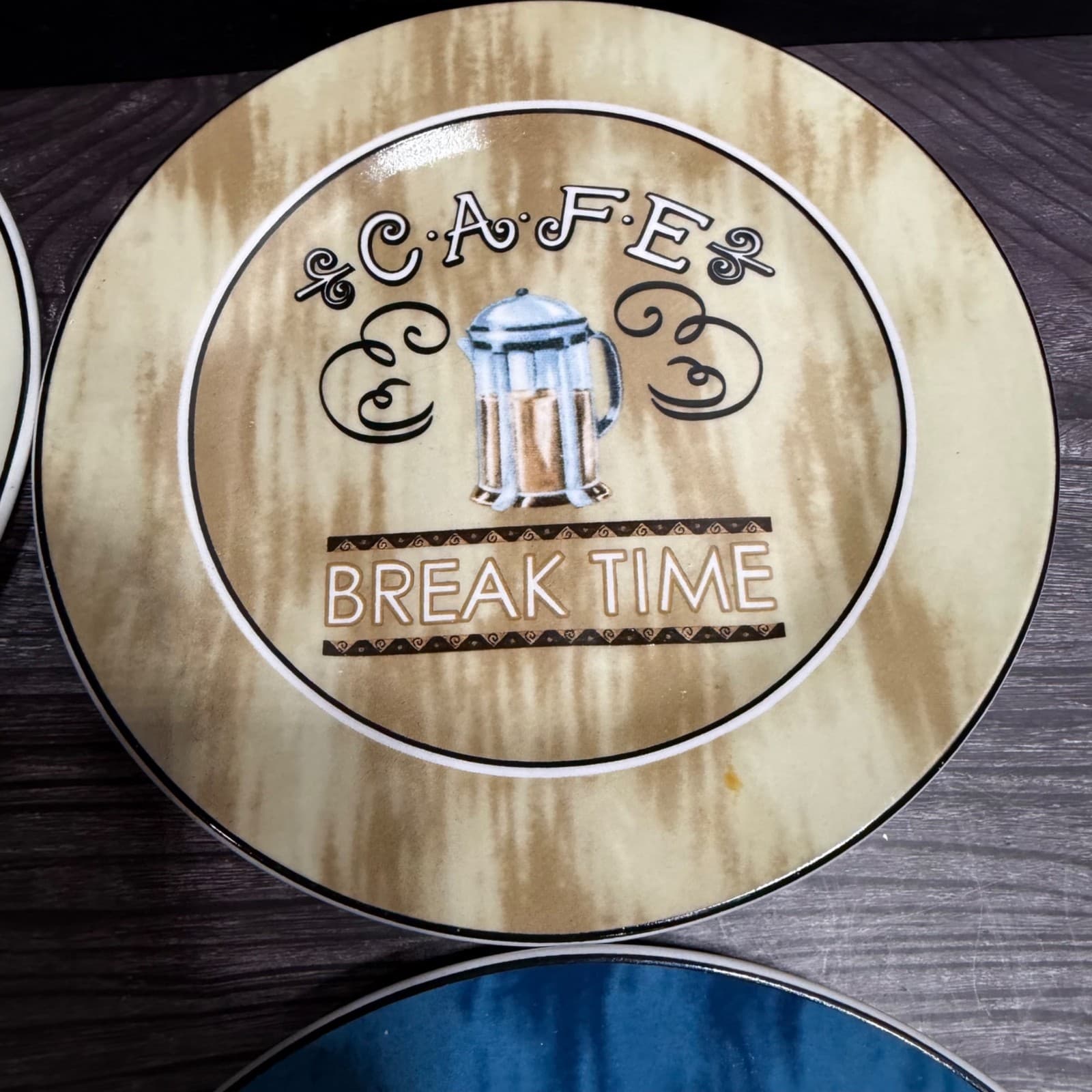 Set Of 4 Vintage Century Coffee-Themed Decorative Plates 7.5 Inches Caffe - Thumbnail 7