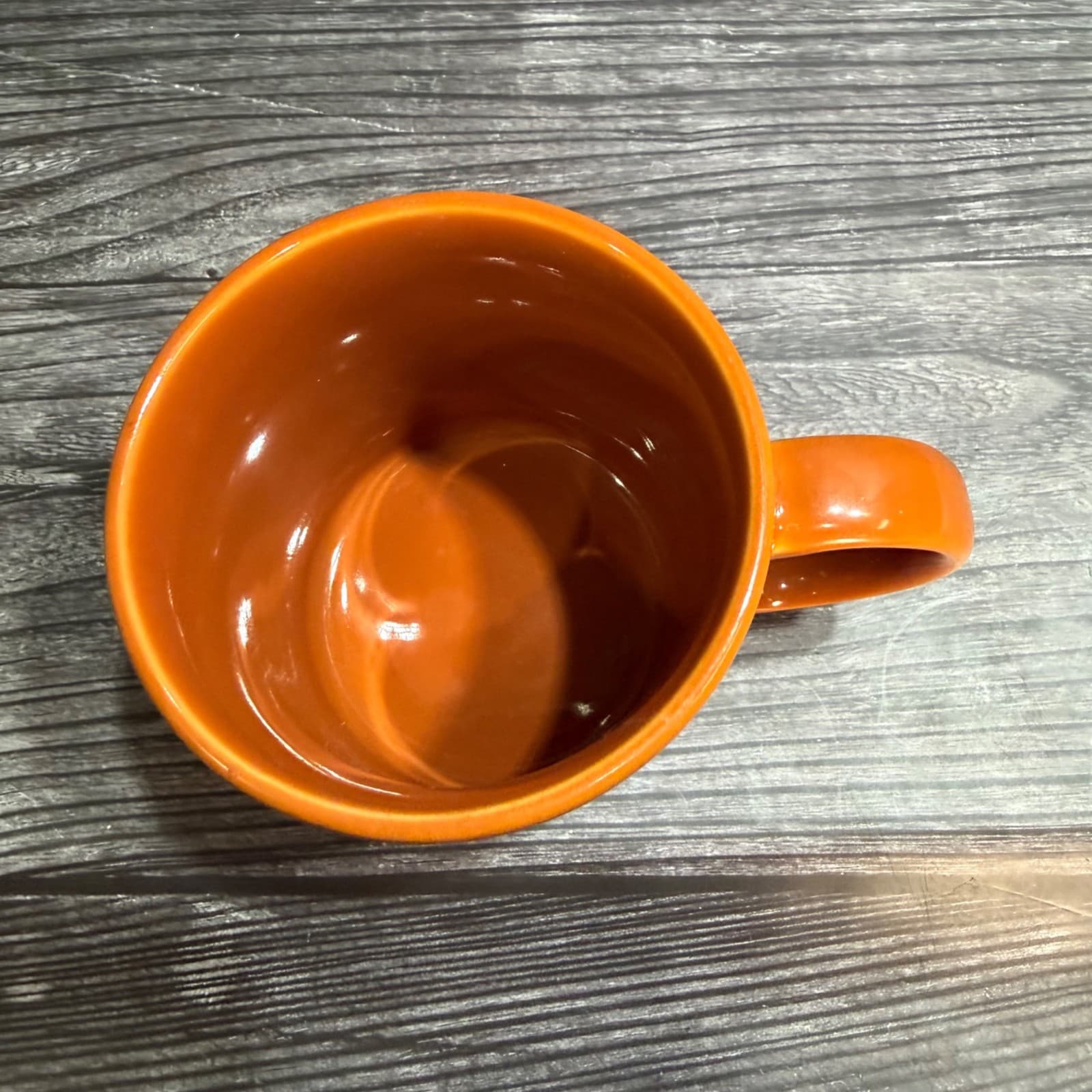 Vintage 1980s Maxwell House Decaffeinated Coffee Mug Orange Ceramic 12oz Adverti - Thumbnail 2