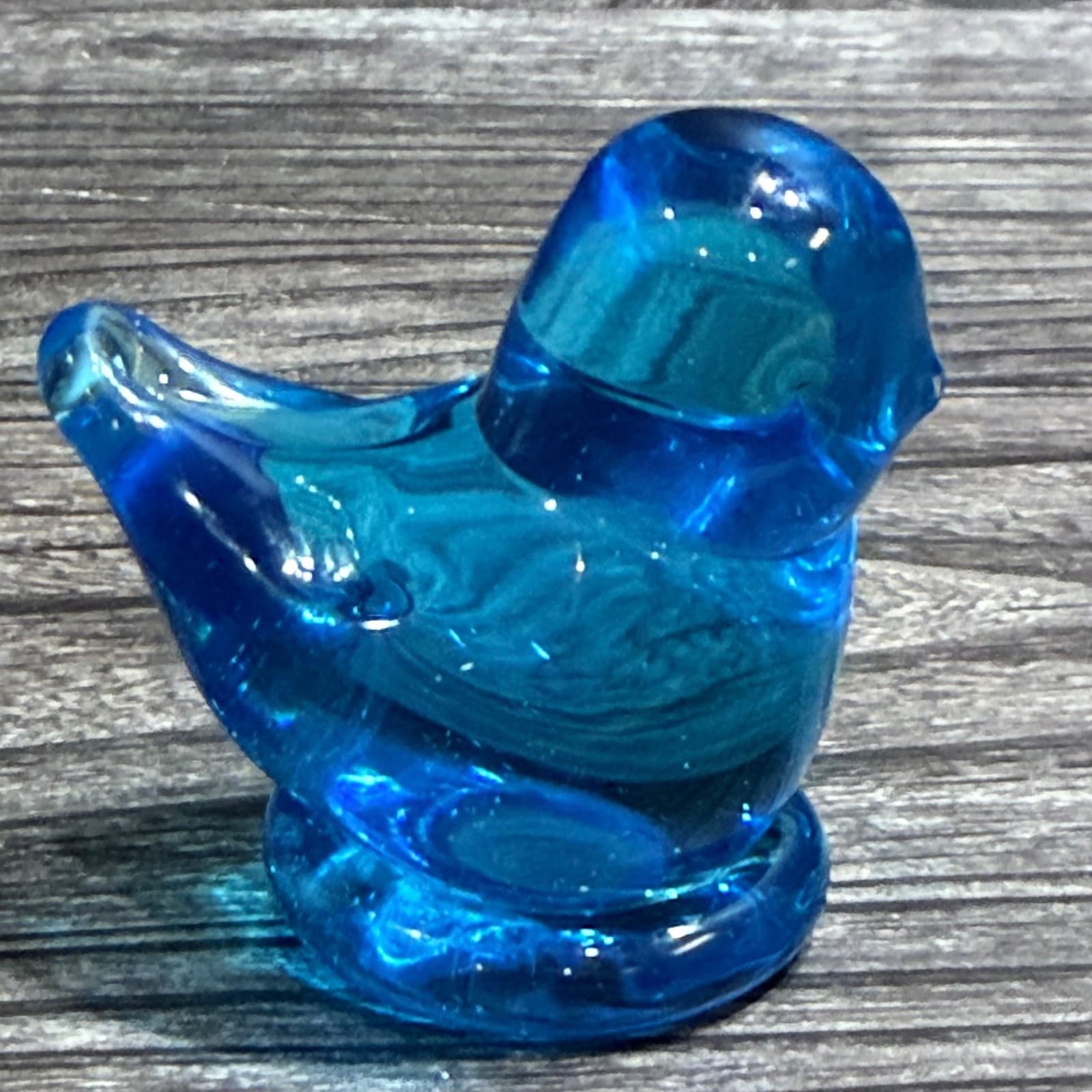 Vintage Bluebird Of Happiness Art Glass Figurine Shelf Decor Terra Studios - Thumbnail 3