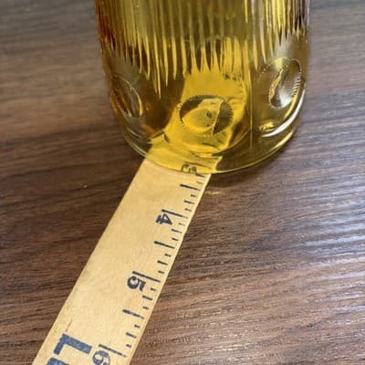 Bartlett Collins Bullseye Stemmed Water Goblet Amber Vintage 1960s Replacement - Thumbnail 8