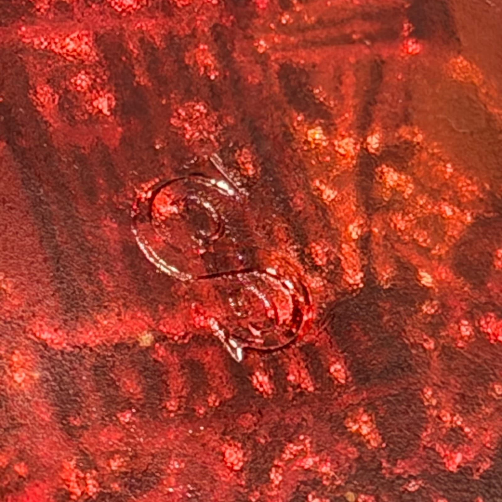 VTG L.E. SMITH Red Iridescent Windmill Design Carnival Glass Bowl 8"W Ruffle - Thumbnail 13