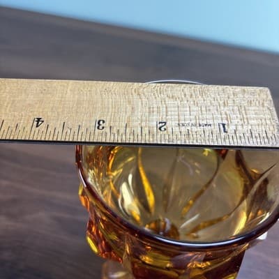 Vintage Fenton Art Glass Amber Golden Valencia Wine Glass Goblet Replacement - Thumbnail 10