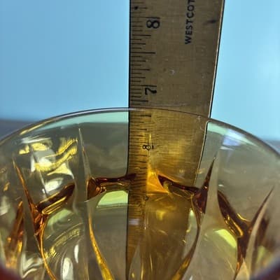 Vintage Fenton Art Glass Amber Golden Valencia Wine Glass Goblet Replacement - Thumbnail 9