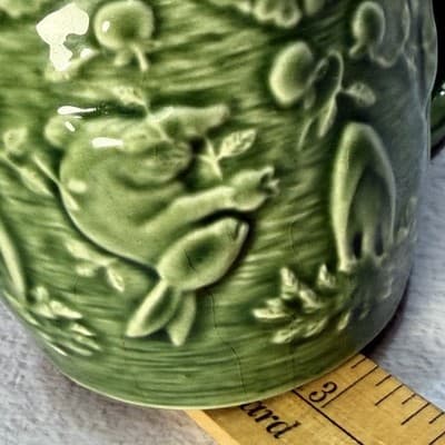 Bordallo Pinheiro Portugal Green Bunny Rabbit Mug Ceramic Coffee or Tea Cup - Thumbnail 9