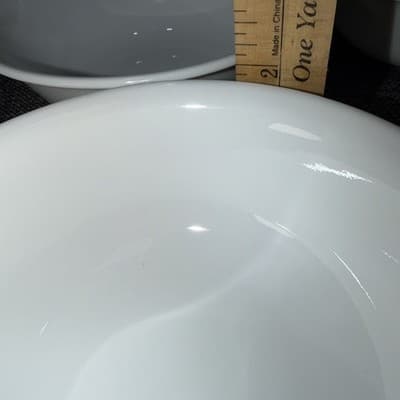 Corelle Classic Winter Frost White Soup Bowls Set of 6 Made In USA 6.25” Solid - Thumbnail 7