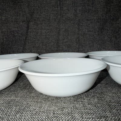 Corelle Classic Winter Frost White Soup Bowls Set of 6 Made In USA 6.25” Solid - Thumbnail 4