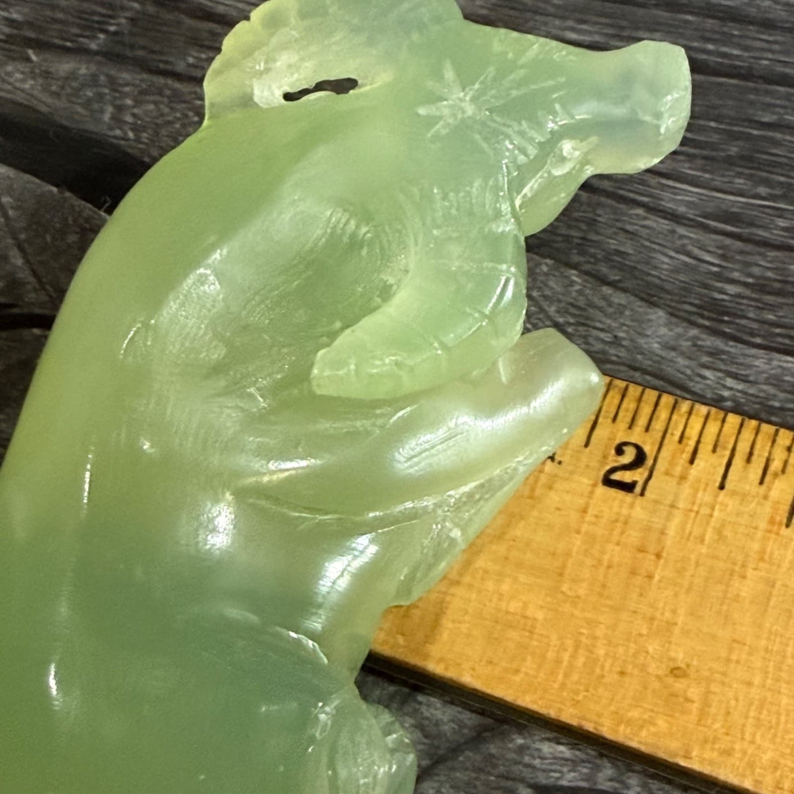 Hand Carved Jade-Look Water Buffalo Figurine Vintage Style Unique Decorative - Thumbnail 11