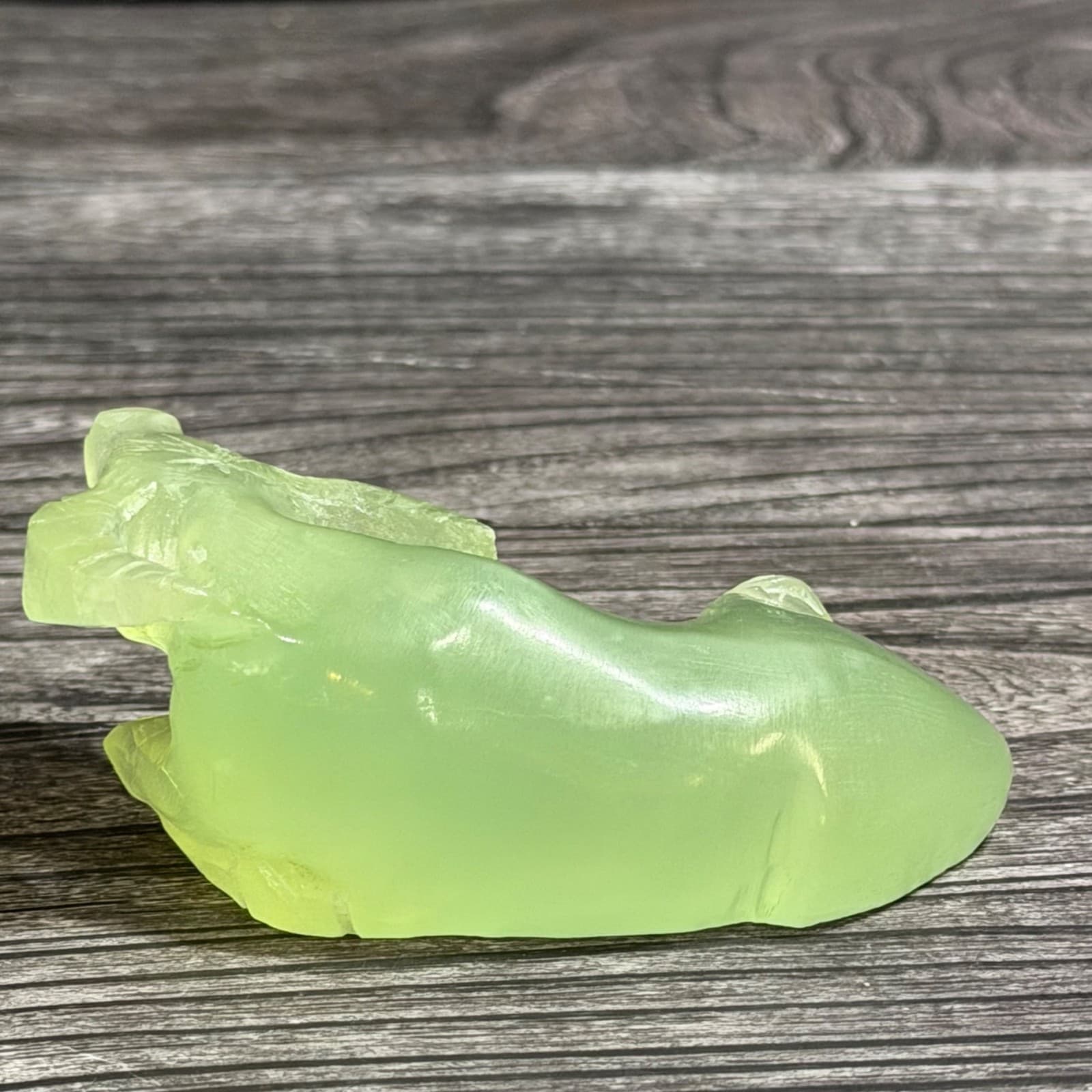 Hand Carved Jade-Look Water Buffalo Figurine Vintage Style Unique Decorative - Thumbnail 4