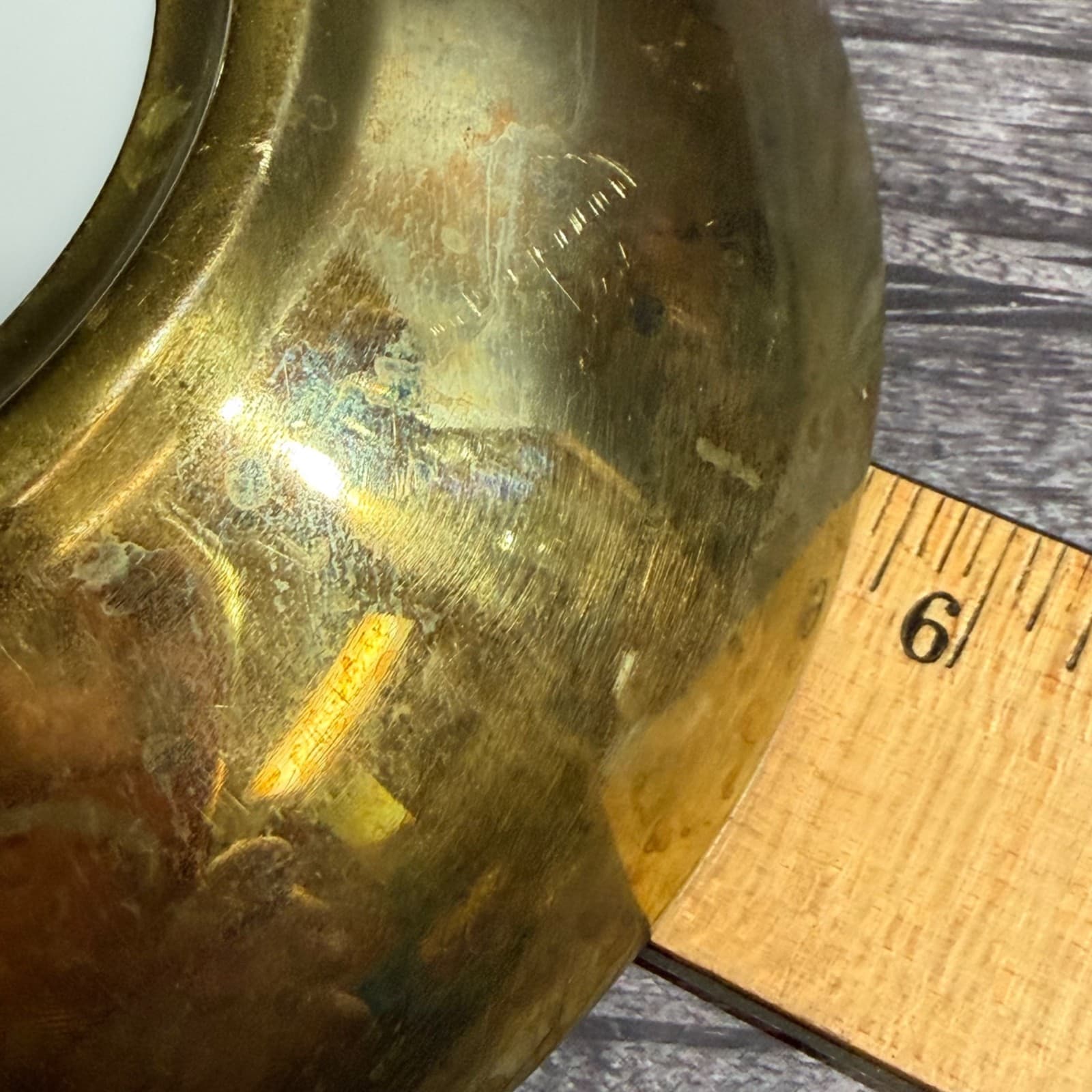 Hand-Painted Decorative Bowl With 100 Horse Motif & Copper Rim Oriental Dish - Thumbnail 9