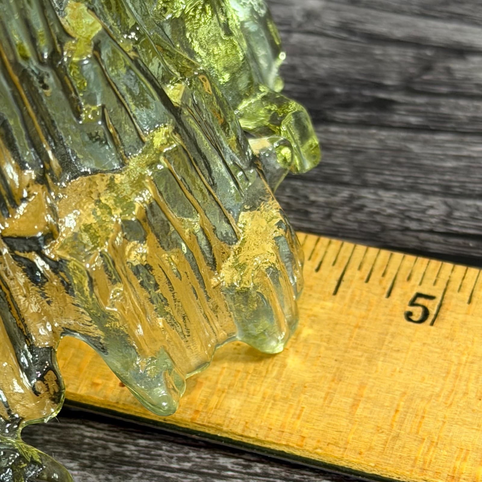 Dalzell-Viking Glass Yellow Icicle Glimmer Candle Tealight Holder VTG Home Décor - Thumbnail 13