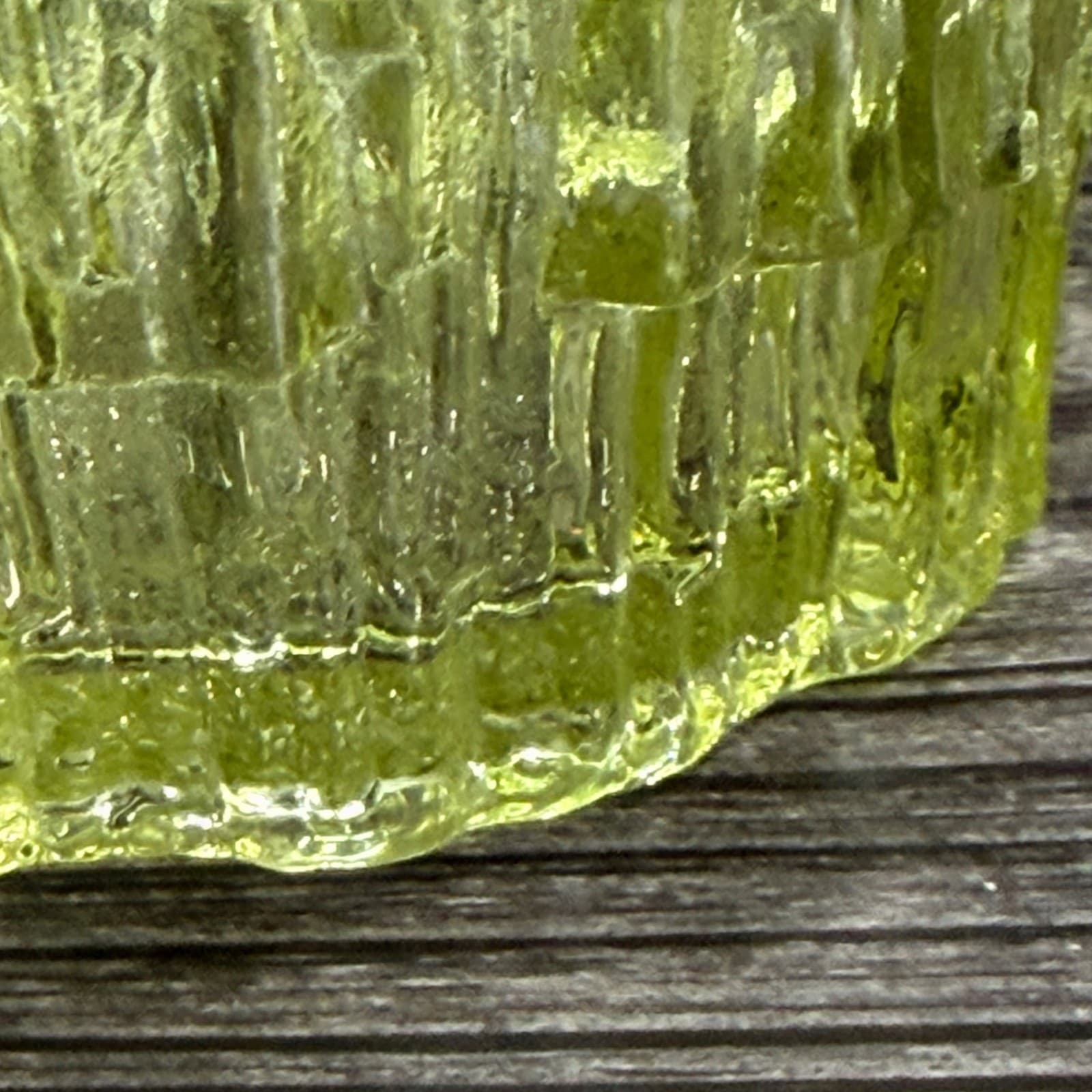 Dalzell-Viking Glass Yellow Icicle Glimmer Candle Tealight Holder VTG Home Décor - Thumbnail 10