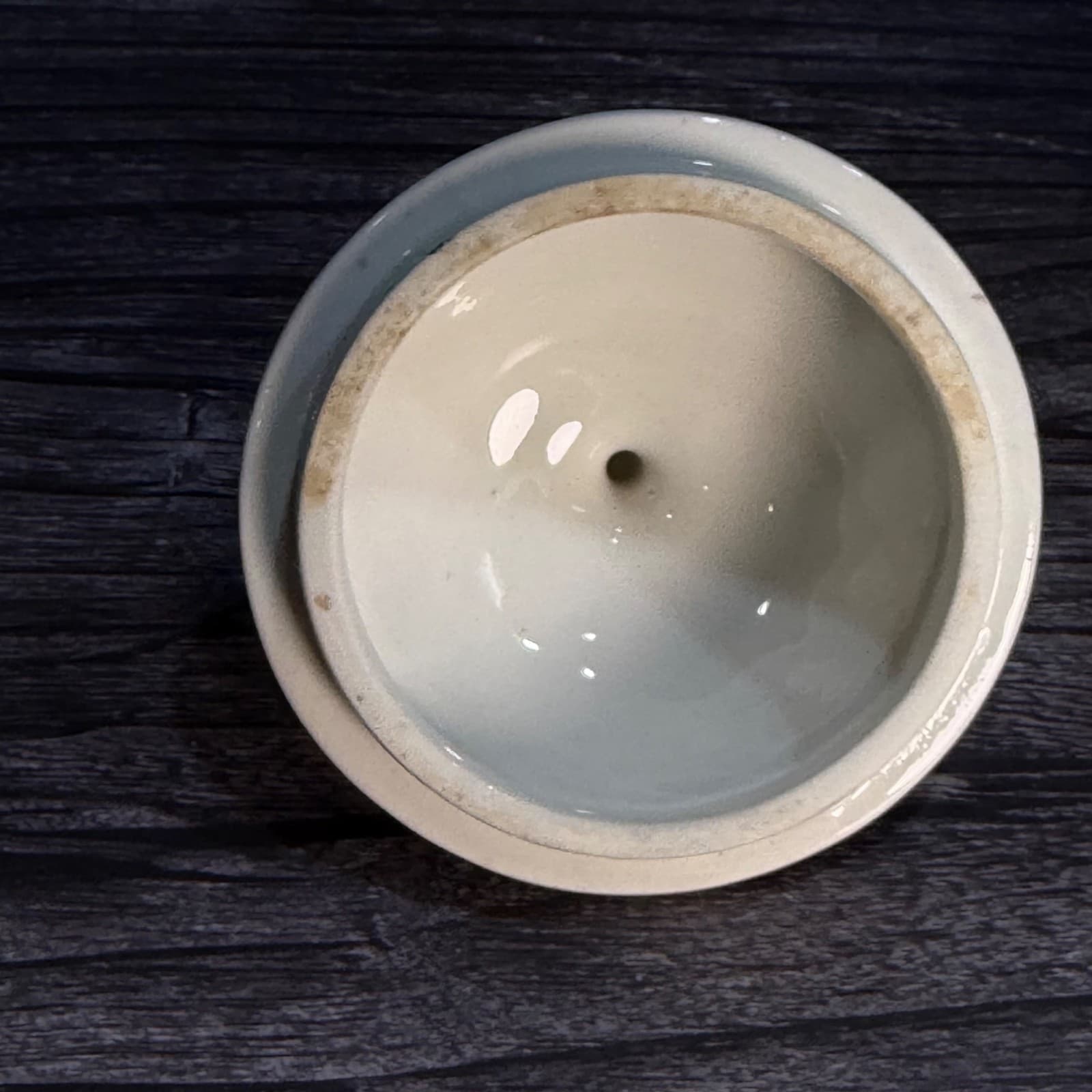 Mid-Century Staffordshire Hand Engraved Yorkshire Ironstone Sugar Bowl With Lid - Thumbnail 10