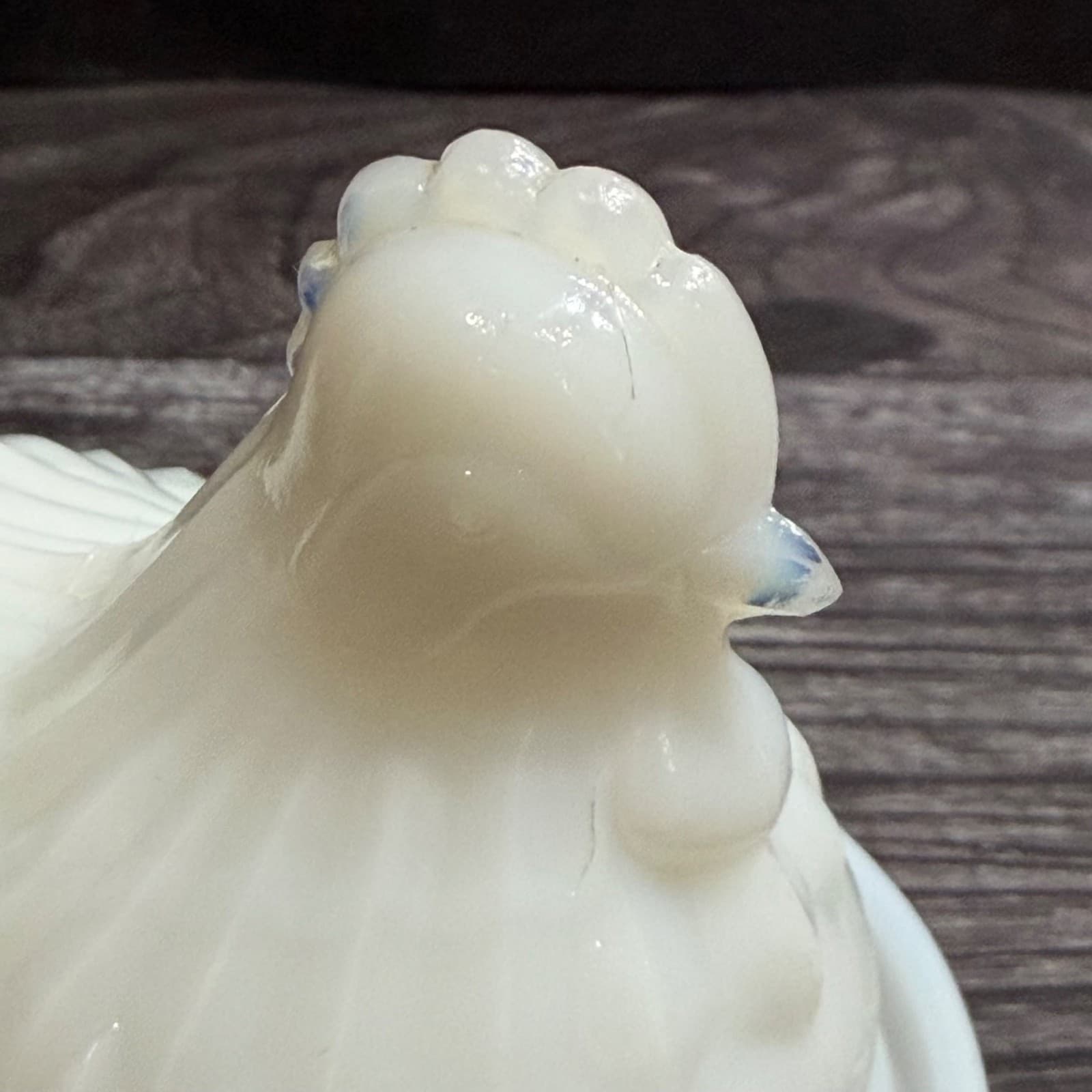 Hen On Nest Dish With Lid Hazel Atlas Platonite Opaline Milk Glass Smaller Size - Thumbnail 8