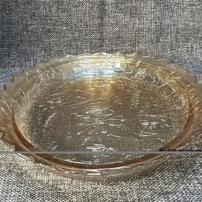 Vintage Jeannette Glass Co. Floragold Louisa Oval Serving Platter ~ 12 in. - Thumbnail 10